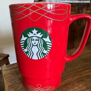 Starbucks mug Christmas 2020 red and gold